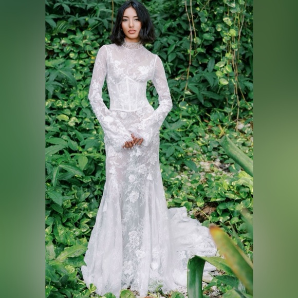 BHLDN Dresses & Skirts - Serene Lace Wedding Dress, Willoughby by Watters